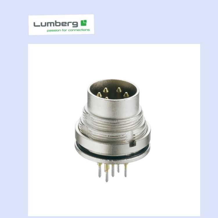 德国隆堡Lumberg PCB焊接方式 位移传感器用 圆形航空插头6芯 0317 06